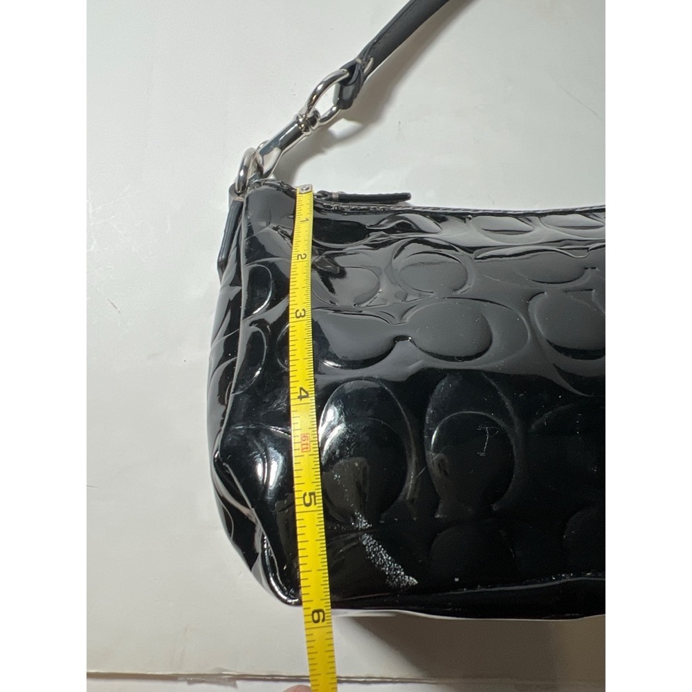 Coach Black Patent Leather Shoulder Bag - Picture 9 of 11